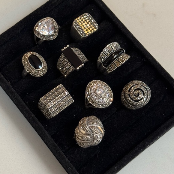 Lot of Vintage Sterling Silver Rings - Picture 4 of 16